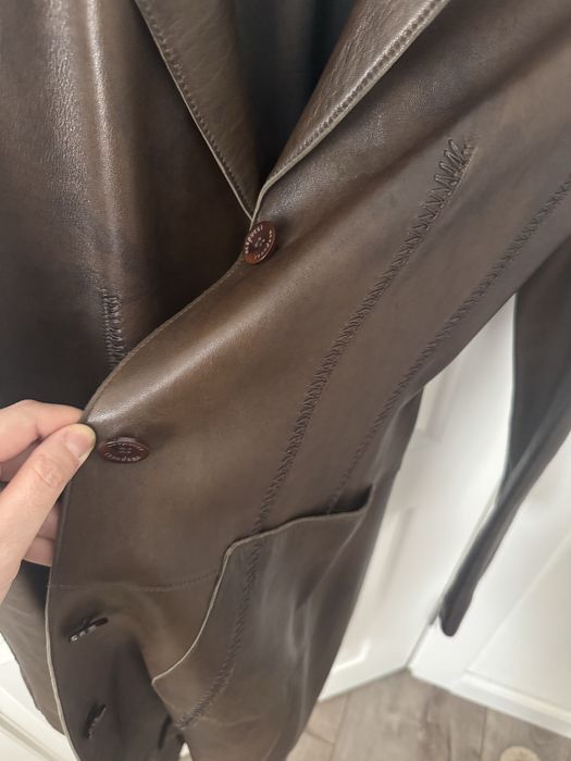 Итальянский кожаный плащ