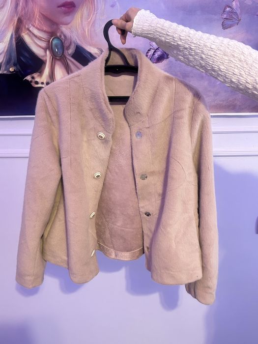 Экошуба розовая короткая