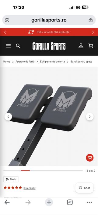 Aparat Banca Lombar Lombari  pentru extensia spatelui E-Series pliabila nou Germany