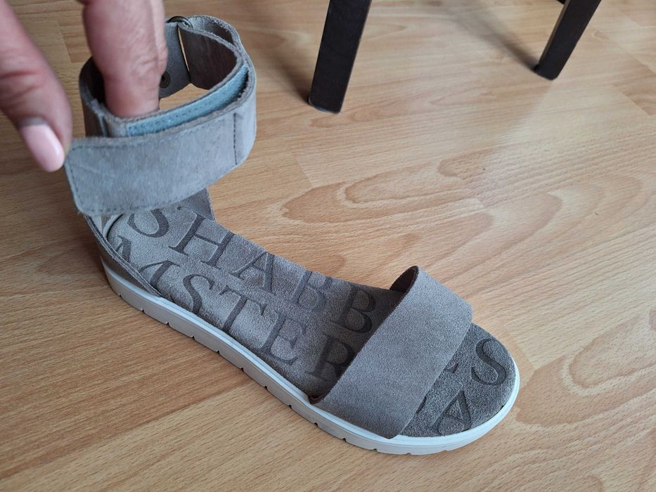 Сандали естествен велур