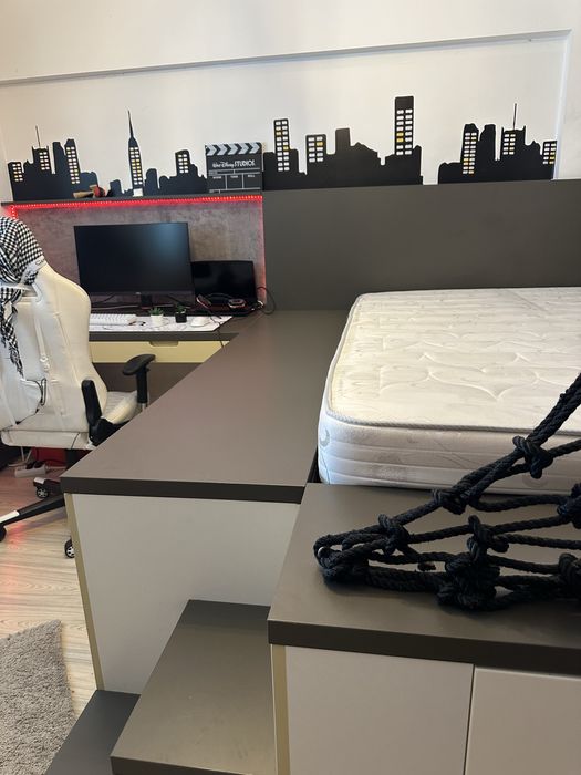 Mobilier copii inteligent, temă Batman  Unic, set complet