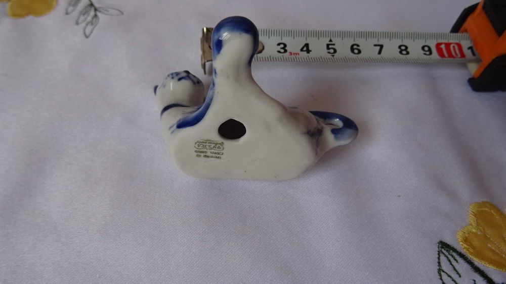 Гжелска рисувана фигура, Русия, СССР, винтидж