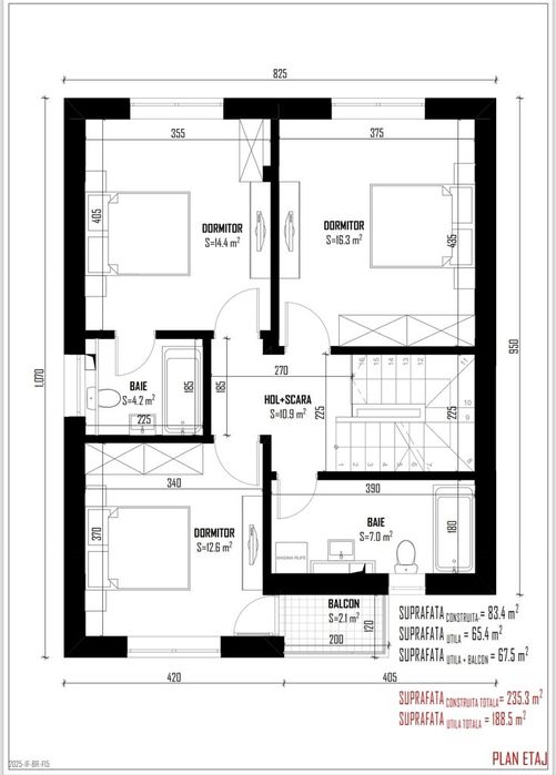 Vila 5+1E+M,5 camere,3 bai,mansarda 47mp,încălzire pardoseala,tva incl