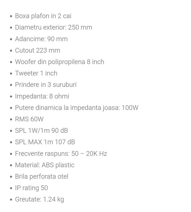 Difuzoare Apart 22 cm , Belgia , sunet de TOP !