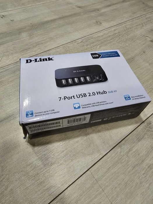 Hub USB 2.0 D-Link DUB-H7 7 Porturi cu Alimentare Separat - Ca nou