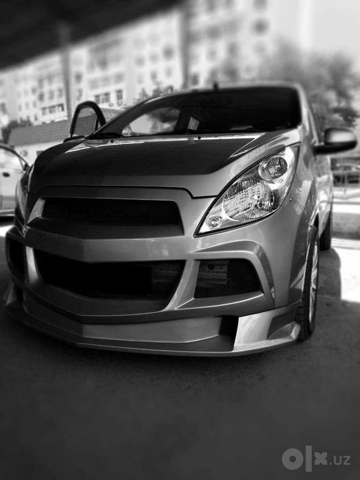 Тюнинг бампер для Спарк, Tuning bamper Spark uchun. +2 ta yon parog