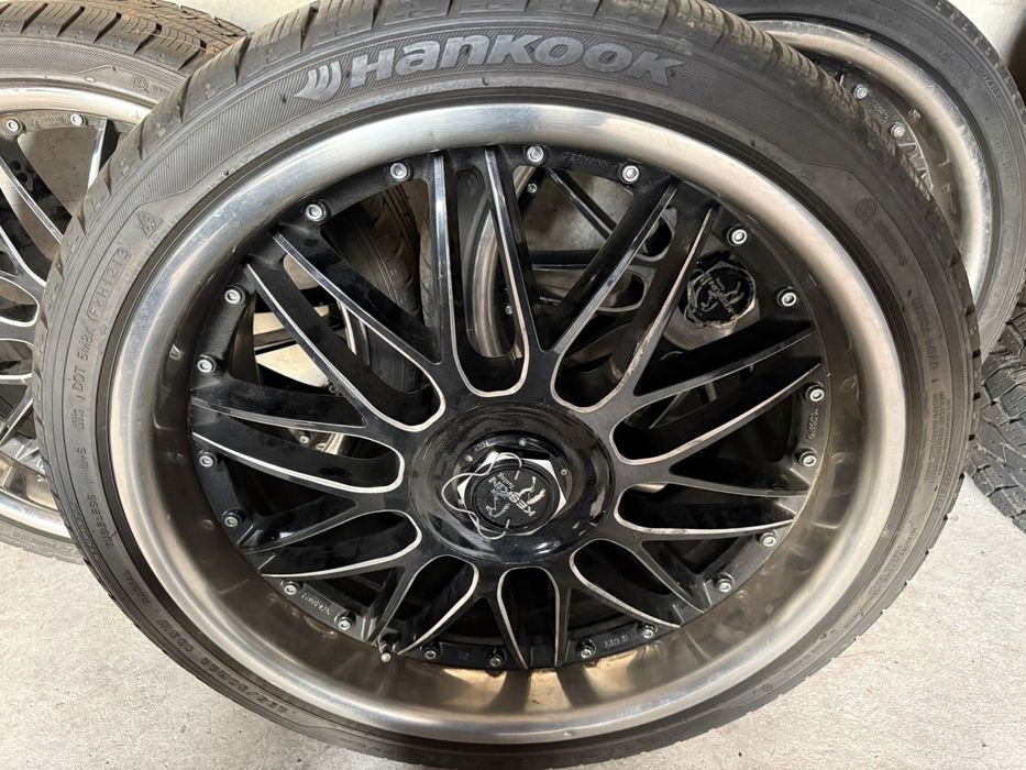 Jante 22” Keskin KT4 Black BMW X6 + anvelope iarnă + vară