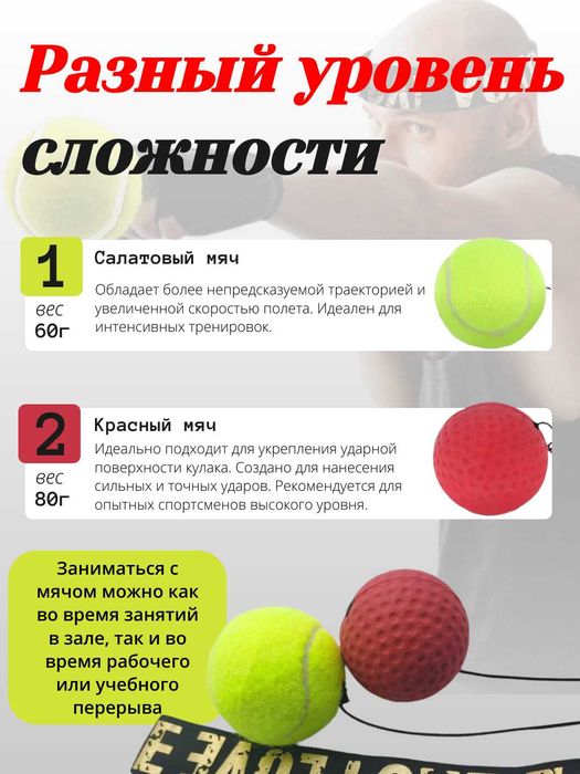 Файтбол, эспандер с мячом. Тренировка скорости, реакции, силы удара