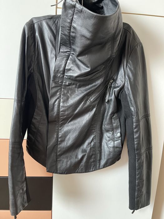 Дамско Кожено яке Mango (100% естествена овча кожа) размер М