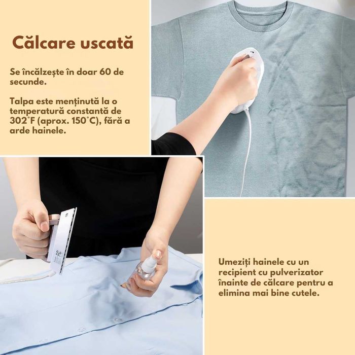 Fier de calcat mini Portabil pentru calatorii /Fier de calcat vertical