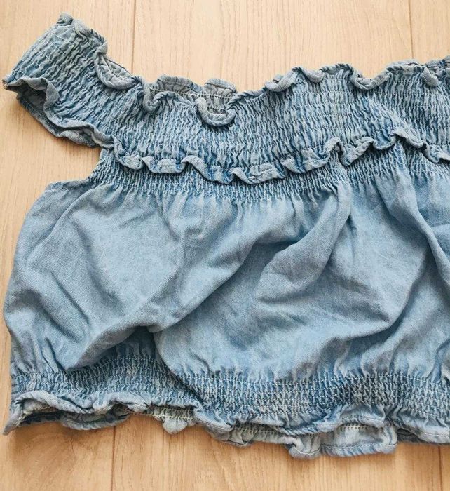 Top scurt denim S