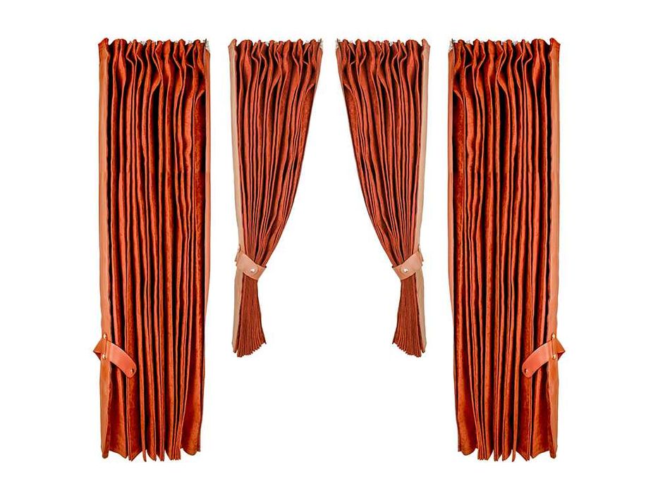 Perdele pentru camion, 4 piese / maro