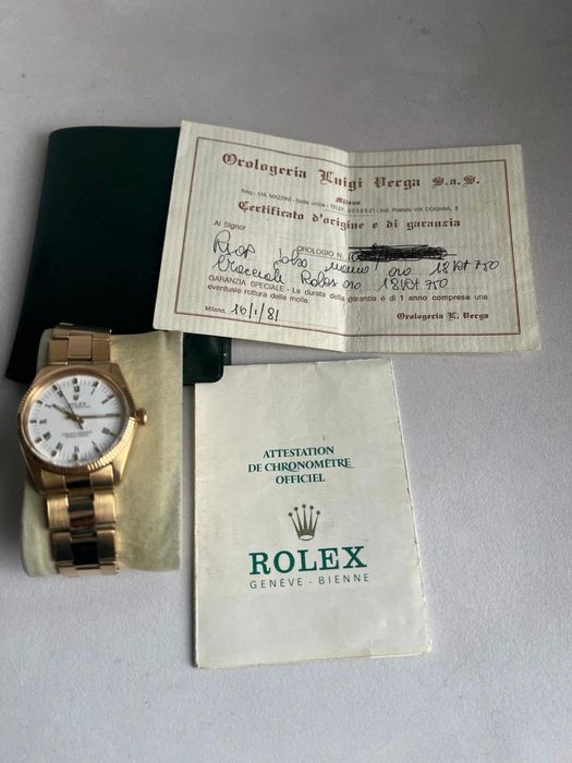 Rolex Oyster Perpetual  aur 18 k full set