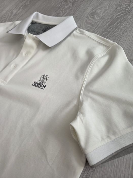 Tricou polo brunelo cuccinelli alb marimea M