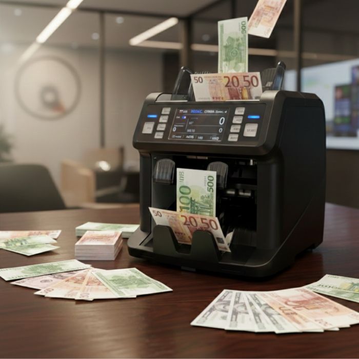 Многовалутна машина за броене на банкноти с детекция за фалшиви