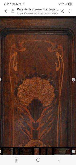 Mască șemineu Art Nouveau