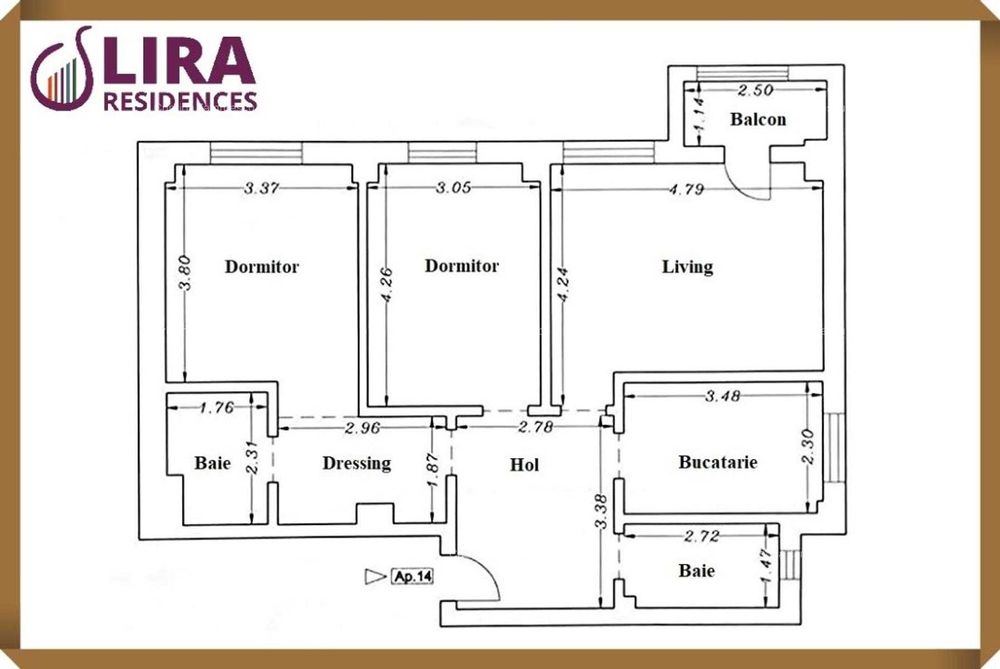 Vand apartament 3 camere cu loc de parcare Lira Residences Constanta