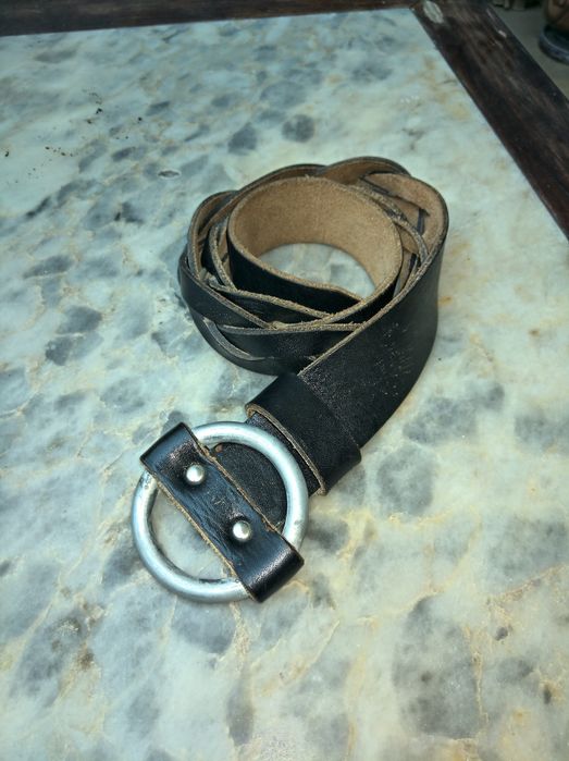 2бр.Колани естествена кожа. Италиански черен и кафяв
