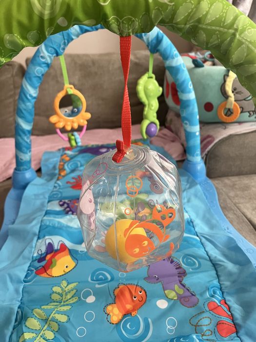 Активна гимнастика/килимче/тунелче за бебе Fisher Price Морско дъно