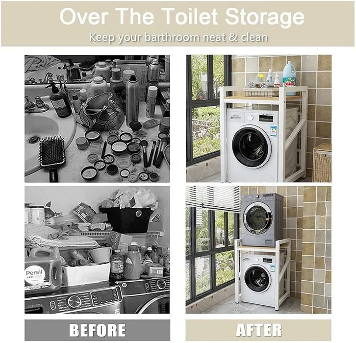 Рафт, стойка за пералня и сушилня, над пералнята, Товароносимост 350кг