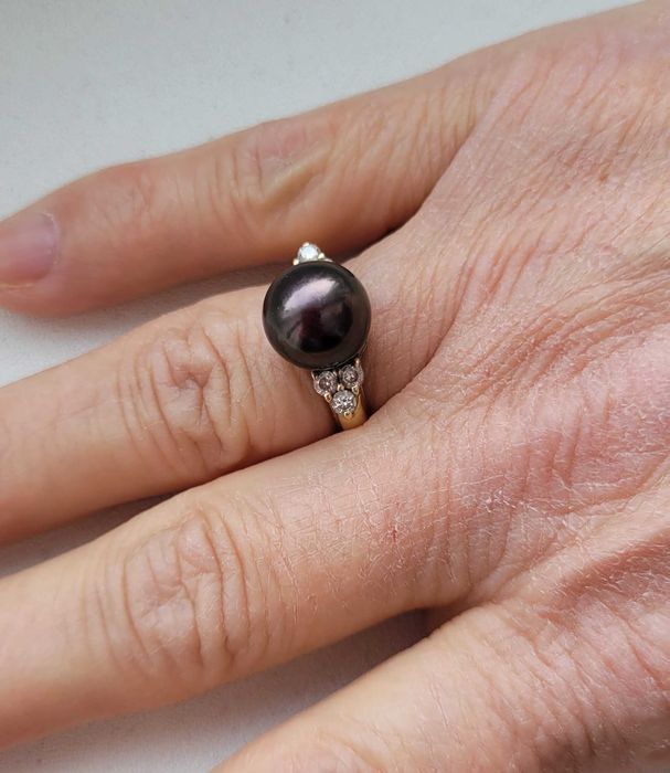 Inel Colectia Always cu diamante si perla de Tahiti