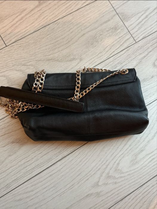 Geanta stil baguette piele • Tosca blu