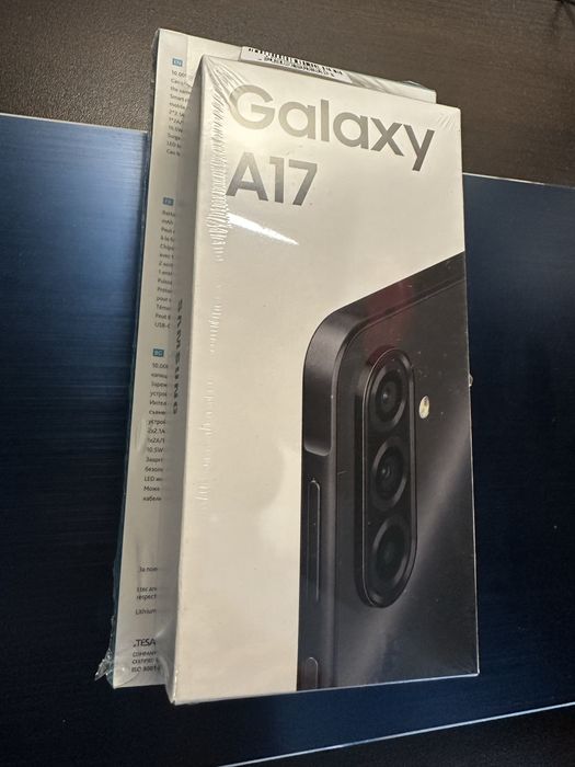 Смартфон Samsung A17 + външна преносима батерия 10 000mah чисто нови неразопаковани