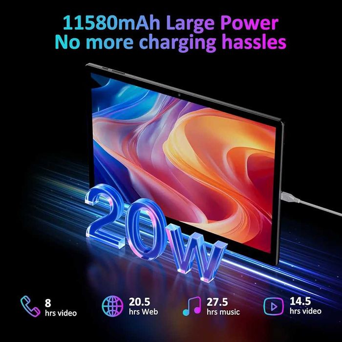 Огромен 14 инчов Таблет BEYNIVAN Android 15 36GB RAM 256GB ROM, USB-C