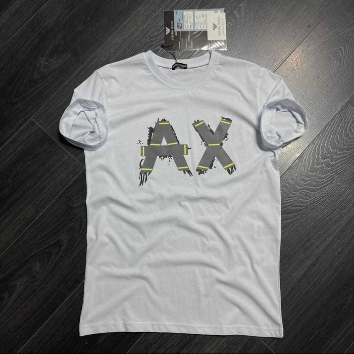 Тениска Armani AX Модел 2026 - Черна/Бяла