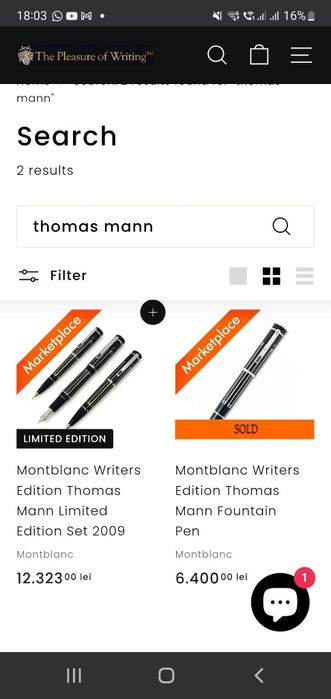 Pix Montblanc colectie Writers Original