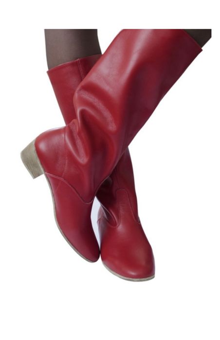 Сапожки для танцев красные