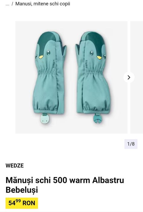 Salopeta iarna / combinezon 24 lunj wedze decathlon cu manusi