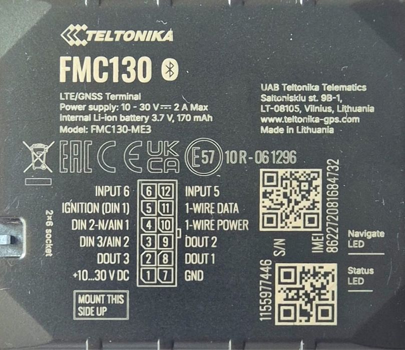 GPS  Spion Auto Teltonika FMC130, Bluetooth 4.0, LTE CAT1, GSM 4G