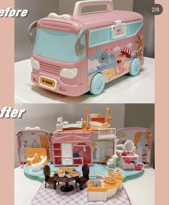 Домик коалы-автобус 2 в 1 для девочек до 10 лет