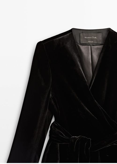 Blazer din catifea Massimo Dutti