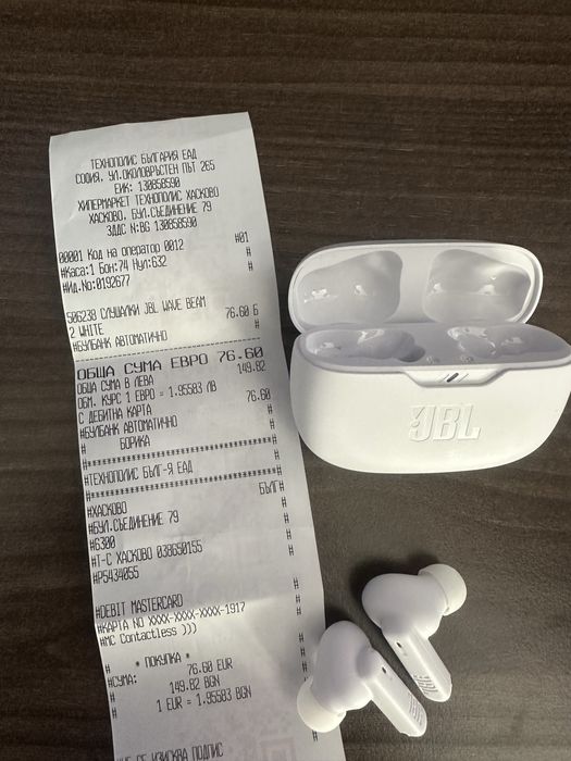 Безжични слушалки JBL  WAVE BEAM 2