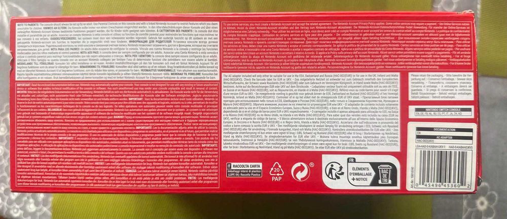 NINTENDO SWITCH (with neod red and neon blue joy cons)— Чисто нова!