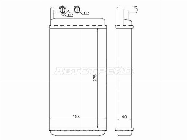 Радиатор печки, радиатор отопителя салона  Audi 100