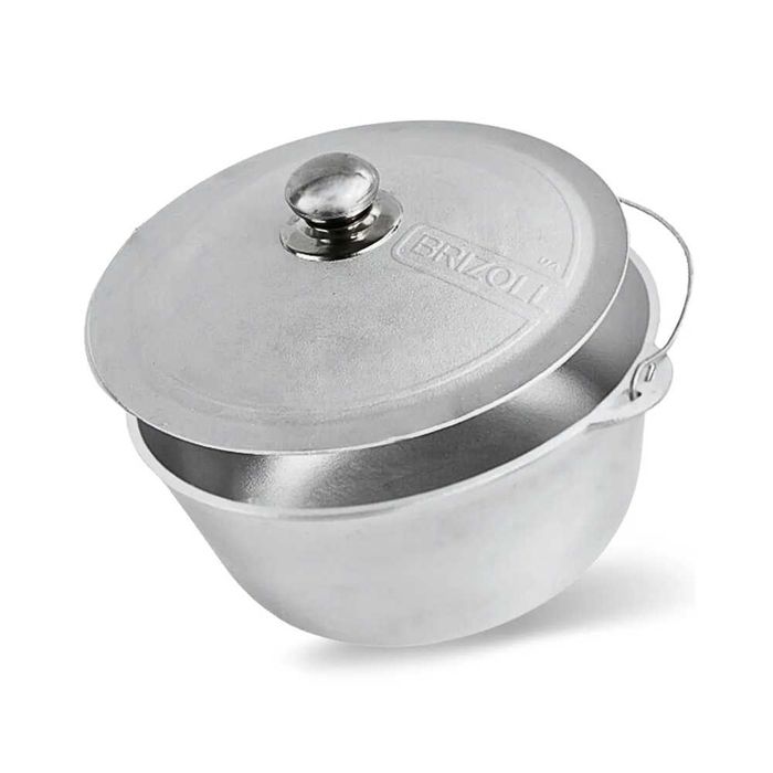 Ceaun Aluminiu cu capac 6L + Pirostrie + Lingura