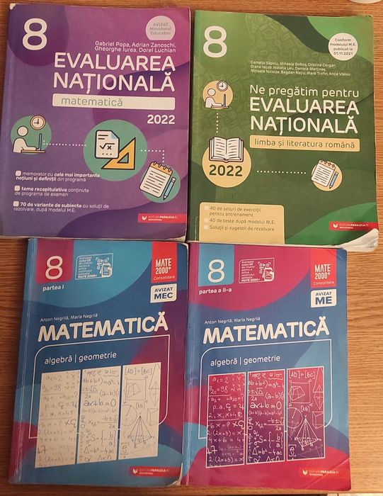 Manuale școlare din clasele a VII a și a VIII a