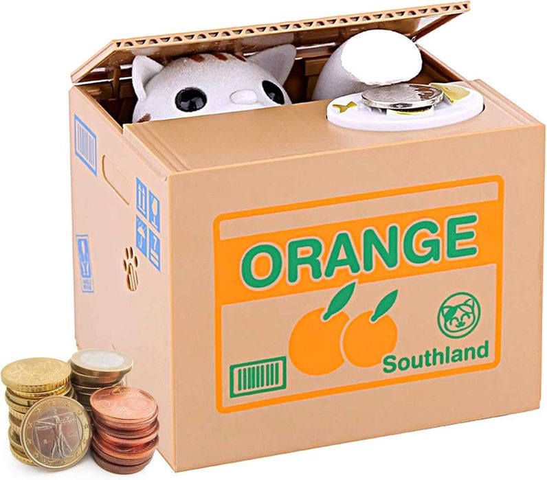 Pusculita interactiva Jucarie Automata pentru Economii cu Mieunat