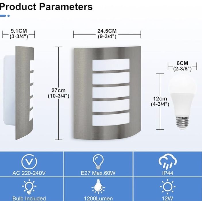 Lampă de perete Allesgute E27