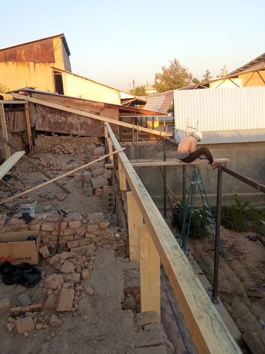 Uy, zabor,beton buzish ishlari.