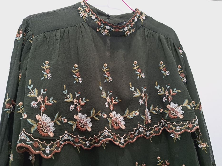 ZARA риза с бродерия р-р С
