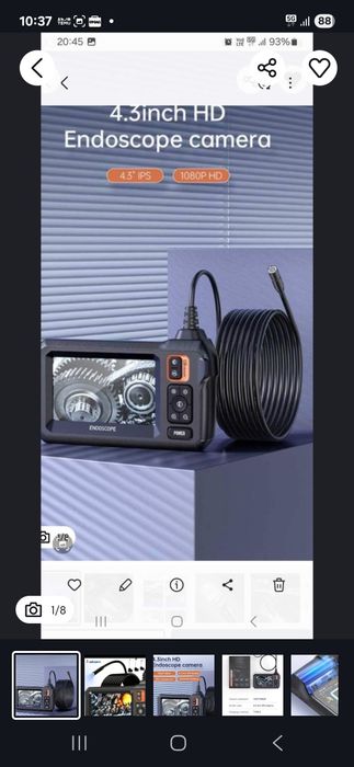 Vand camera endoscopica auto INSKAM, NOUA, NEFOLOSITA