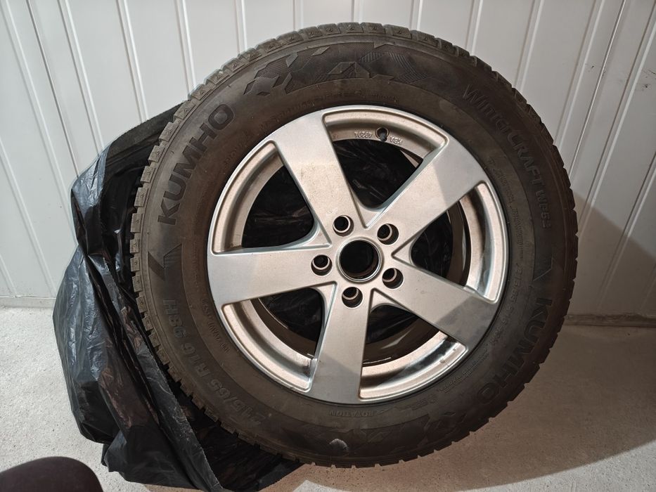 Set jante Audi R16 + anvelope Kumho 215/65 R16 DOT 2023 – stare excele