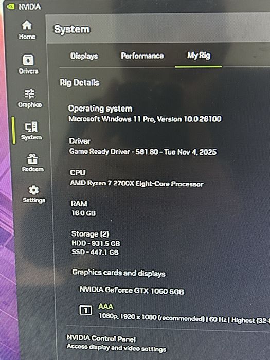 Pc gaming| ryzen 7 2700x | GTX1060 6gb|16gb ram| ssd 512gb