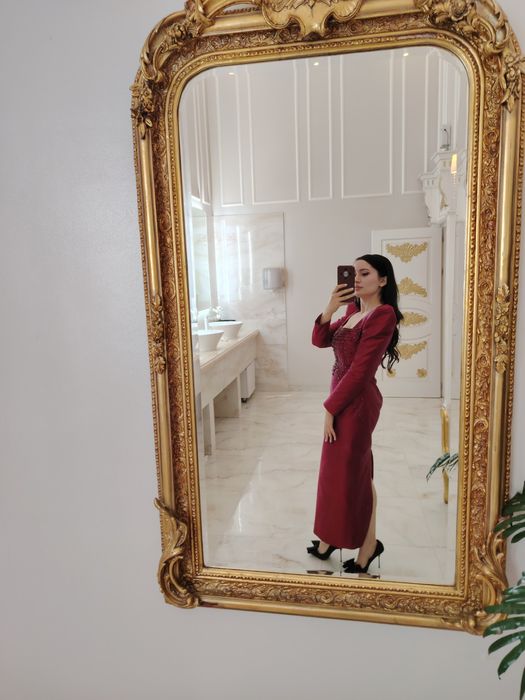 Rochie MMARQUISE superba midi burgundy