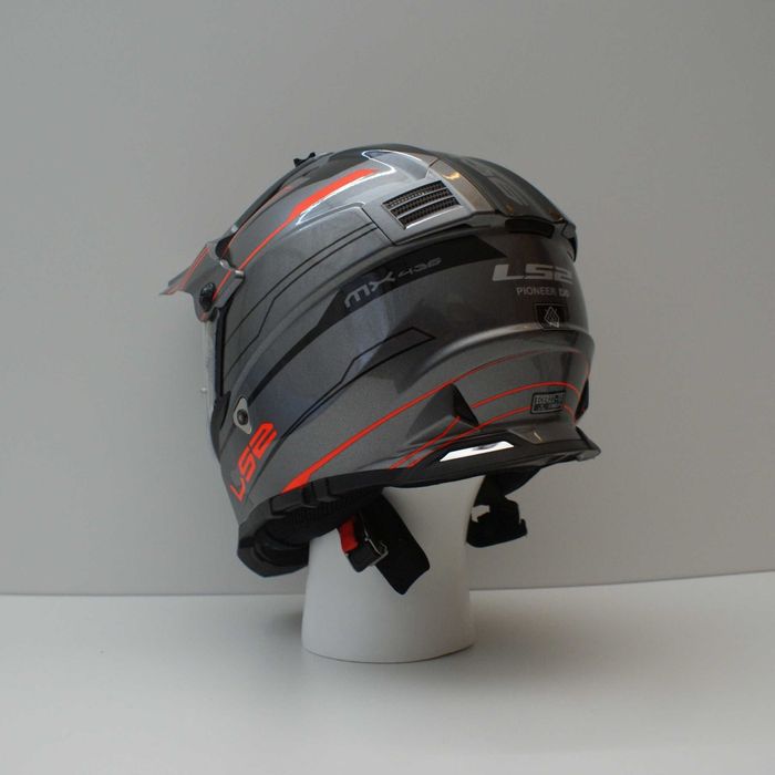 LS2 MX436 PIONEER EVO KNIGHT Titanium Orange размер M