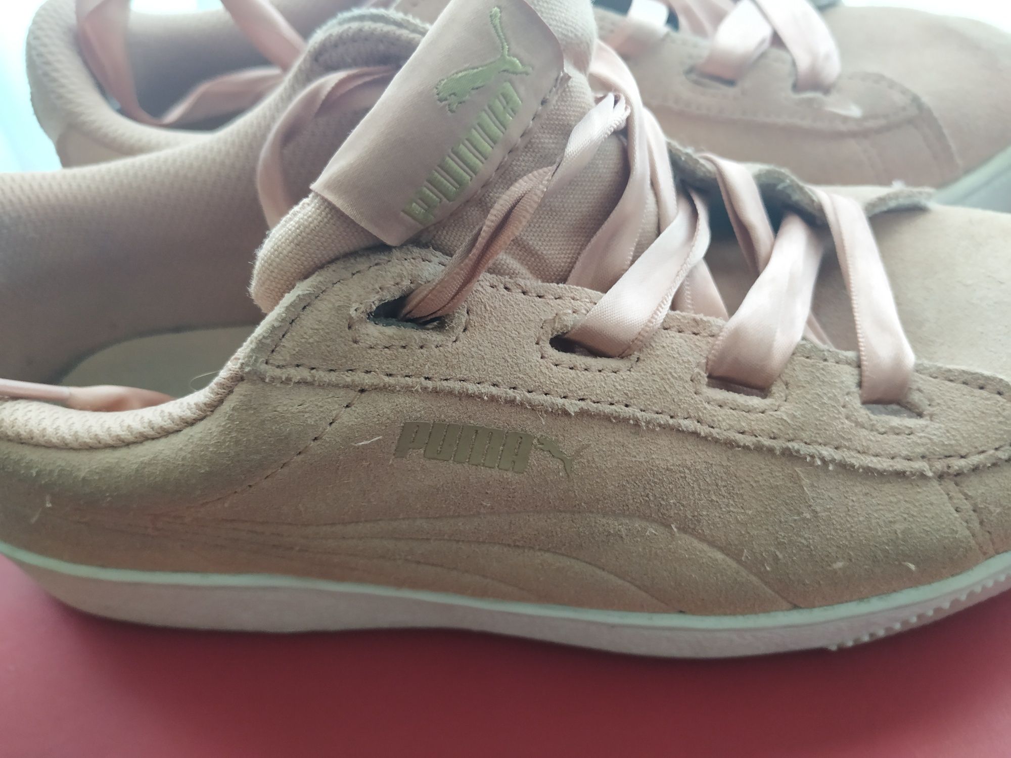 Puma розови кецове с панделки гр. Поморие • OLX.bg